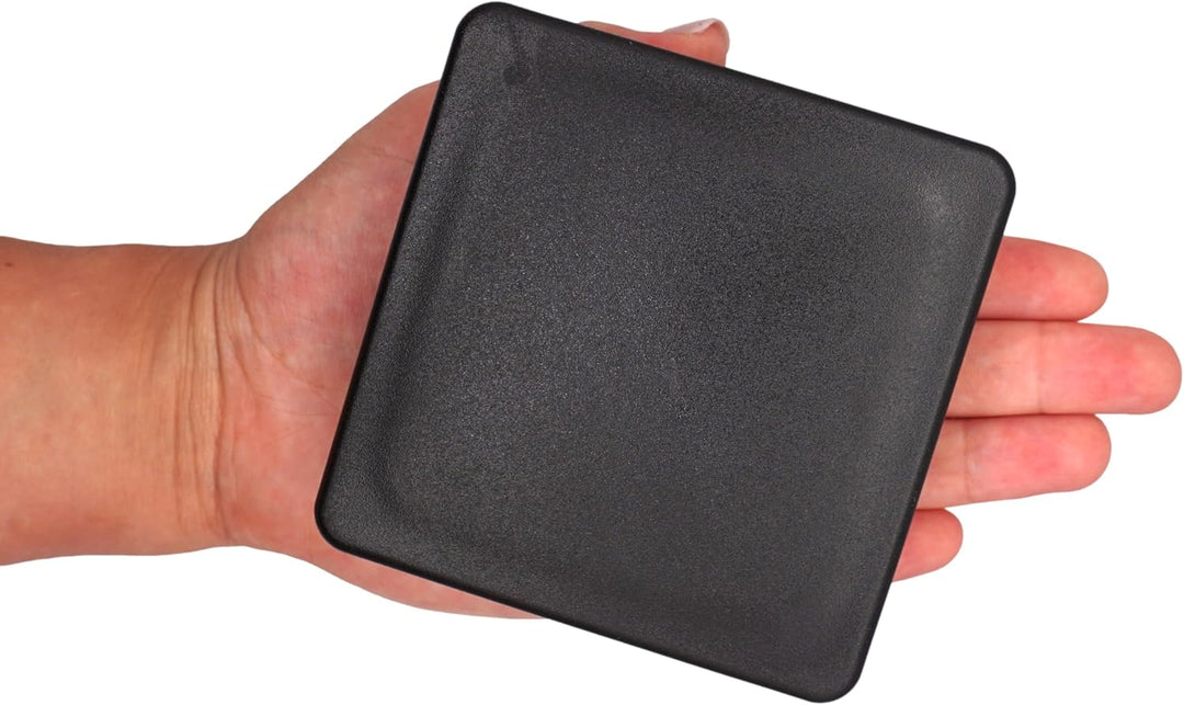 SKIR'CO (2 Stück) Vierkantrohrkappen Kunststoff 90x90 mm, Endkappen für Gummirohr, Vierkantrohrstopf