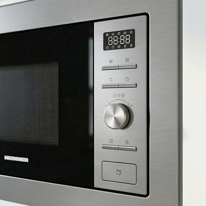 HMW-MDBI28GDIX Einbau-Mikrowellenofen – 28 L Garraum, Digitale Touch-Bedienung, Leistungsstarker Gri