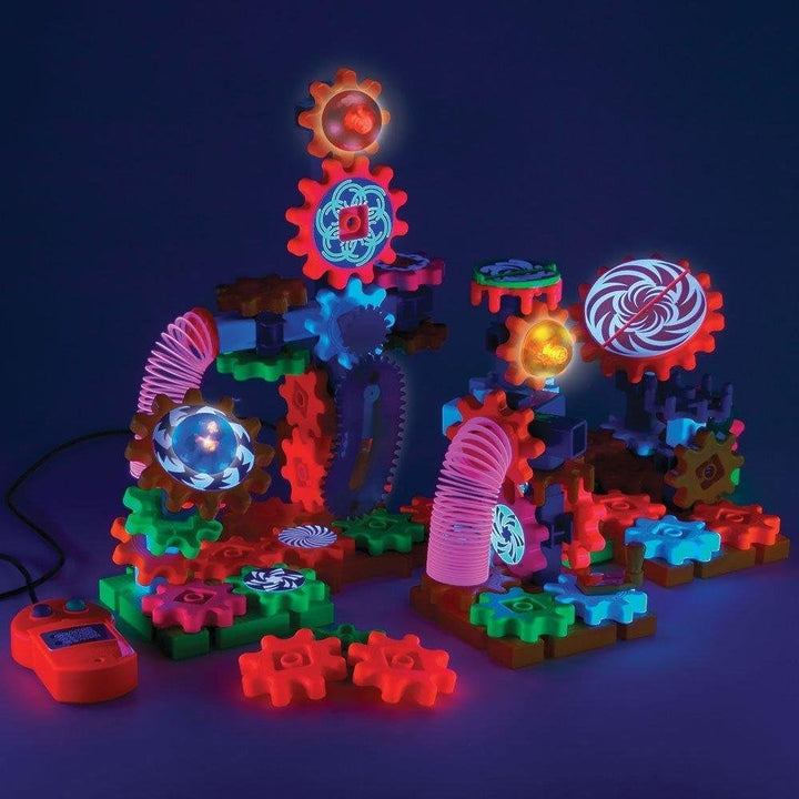 Learning Resources Gears! Gears! Gears! Motorisiertes Bauset Lichter und Action, Lichter und Action