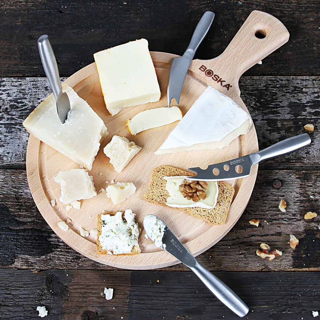 Boska Servierbrett Rund Amigo M/für das Präsentieren von Käse und Snacks / 23,4 cm/Holz/Braun / 335
