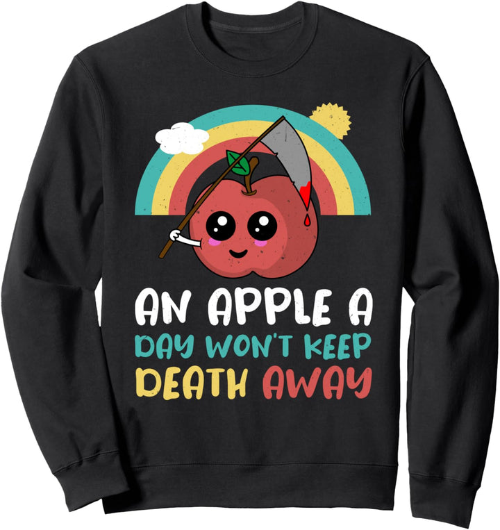 Lustiges T-Shirt für Herren mit einem Apfel am Tag Sweatshirt