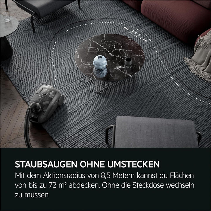 AEG CLEAN 5000 Staubsauger mit Beutel, hohe Saugleistung, aus Recyclingkunststoff, AllFloor Bodendüs