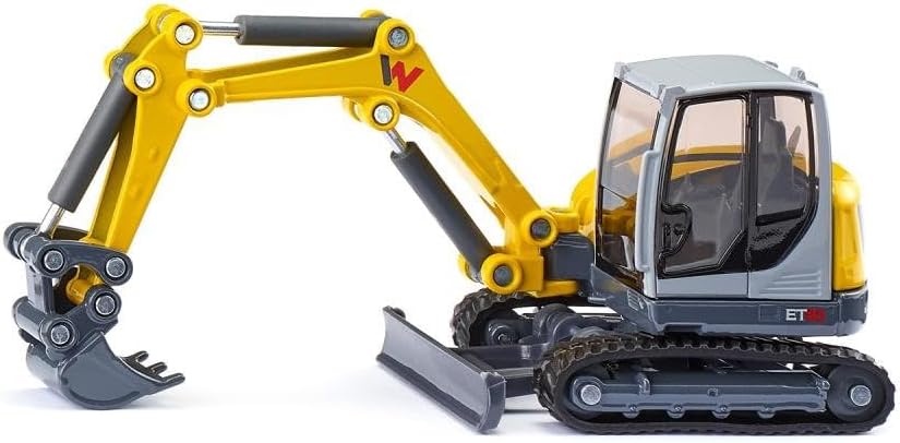 siku 3559, Wacker Neuson ET 65 Kettenbagger, 1:50, Metall/Kunststoff, Gelb, Bewegliches Maschinenhau
