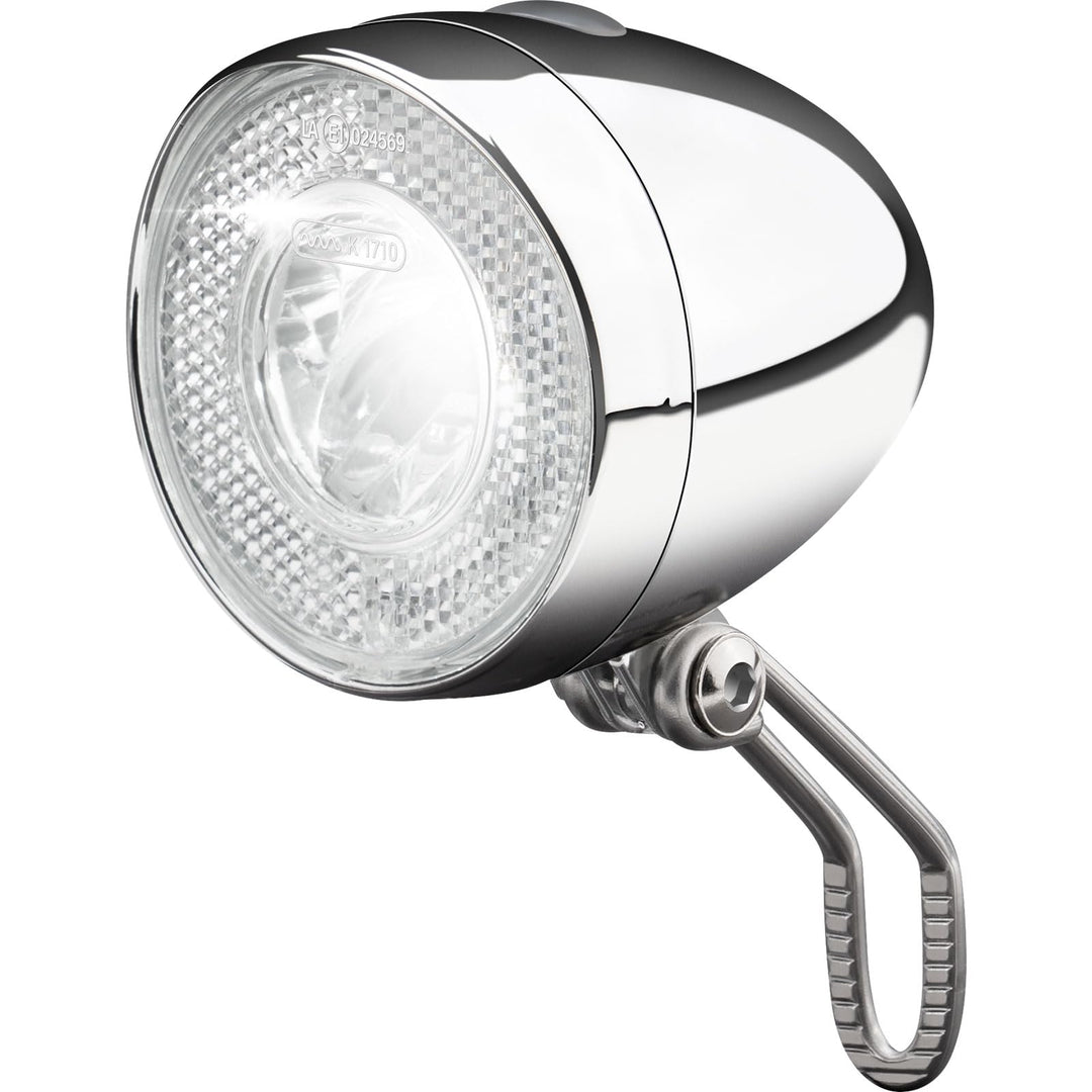 Retro LED Fahrradlicht Vorne, 30 LUX Fahrrad Frontlicht mit 100% / 50% Lichtleistung und 4X AAA Batt