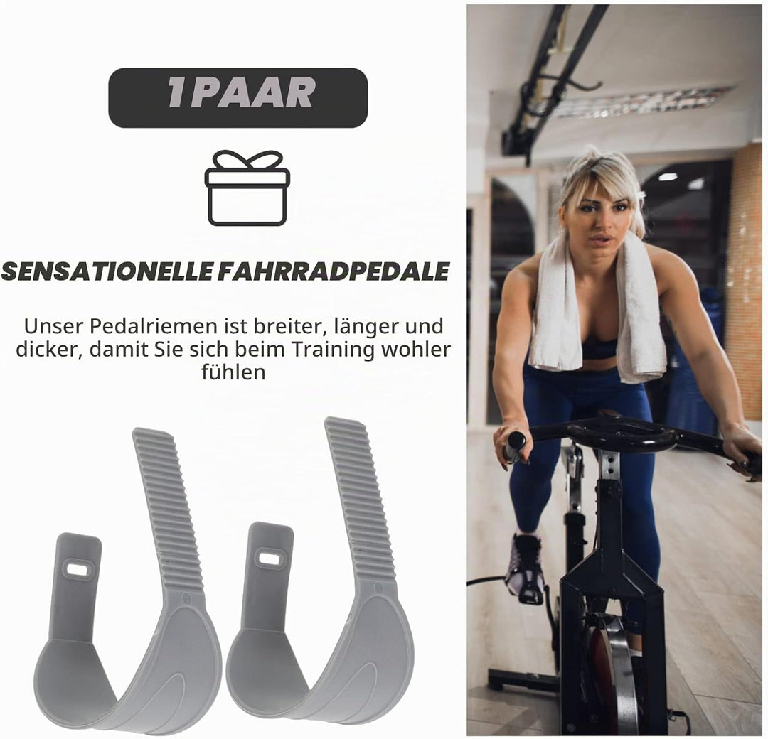 1paar Verstellbare Fahrradpedalriemen Aus Strapazierfähigem Material Für Heimtrainer Universelle Fus