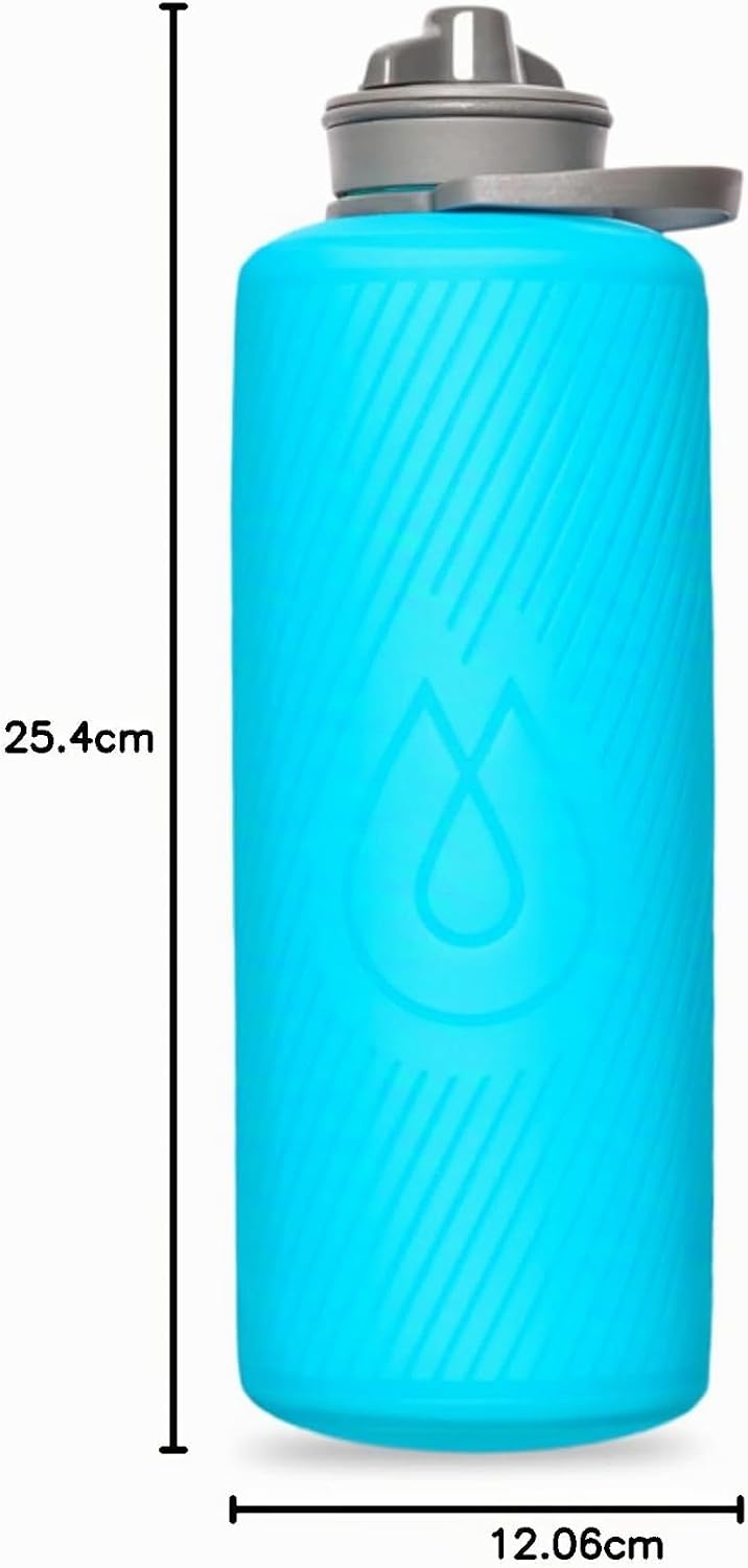 Hydrapak Flussmittel Faltbare Flasche, 1 L, Malibu Blue Malibu Blue 946 ml, Malibu Blue 946 ml