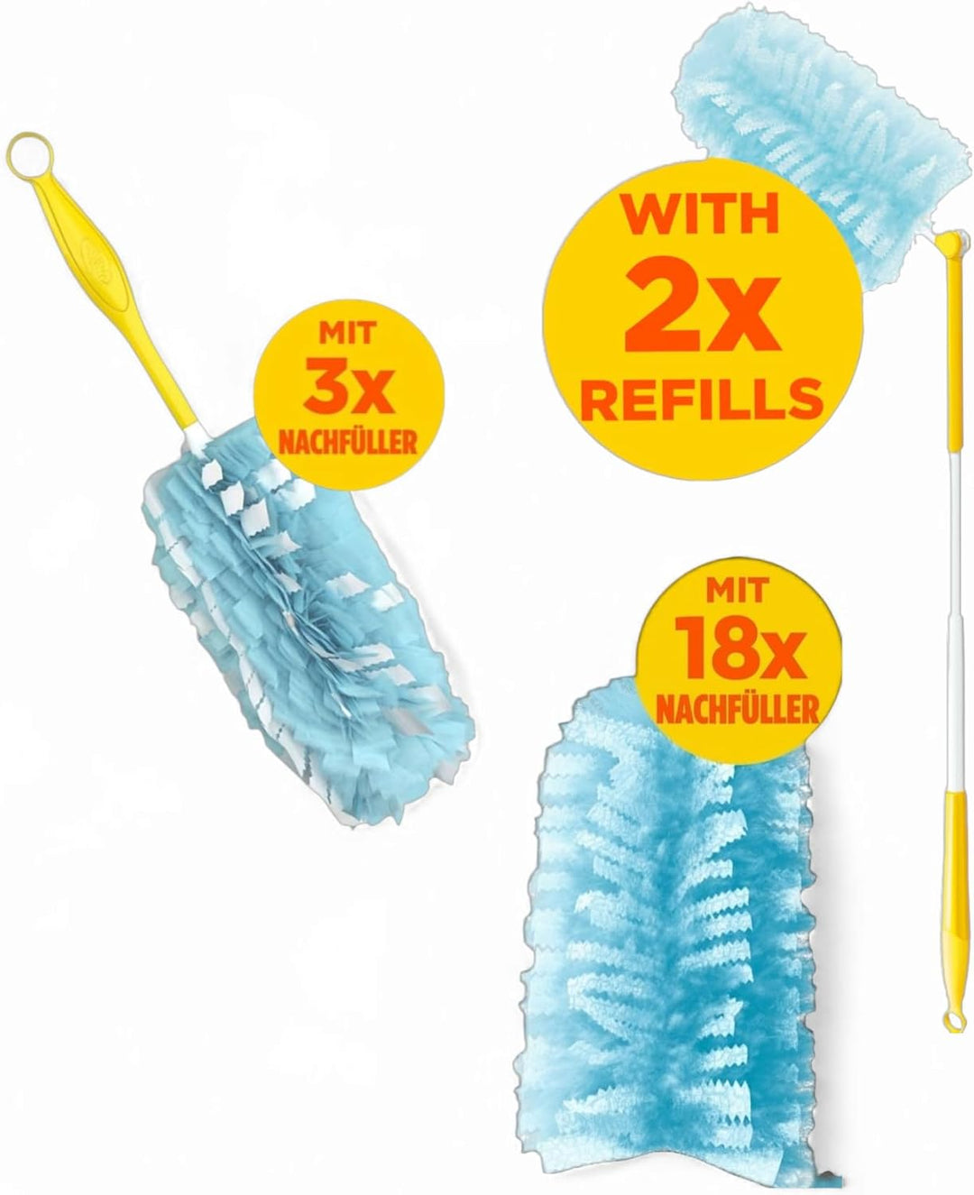 Set Swiffer® Staubmagnet XXL Teleskopgriff + 1 Handgriff + 23 Tücher (XXL)