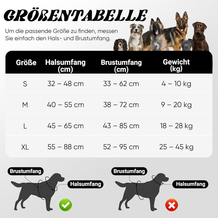 Funfox Hundegeschirr Mittelgrosse Hunde, Anti Zug Brustgeschirr Verstellbares Geschirr Hund, Antizie