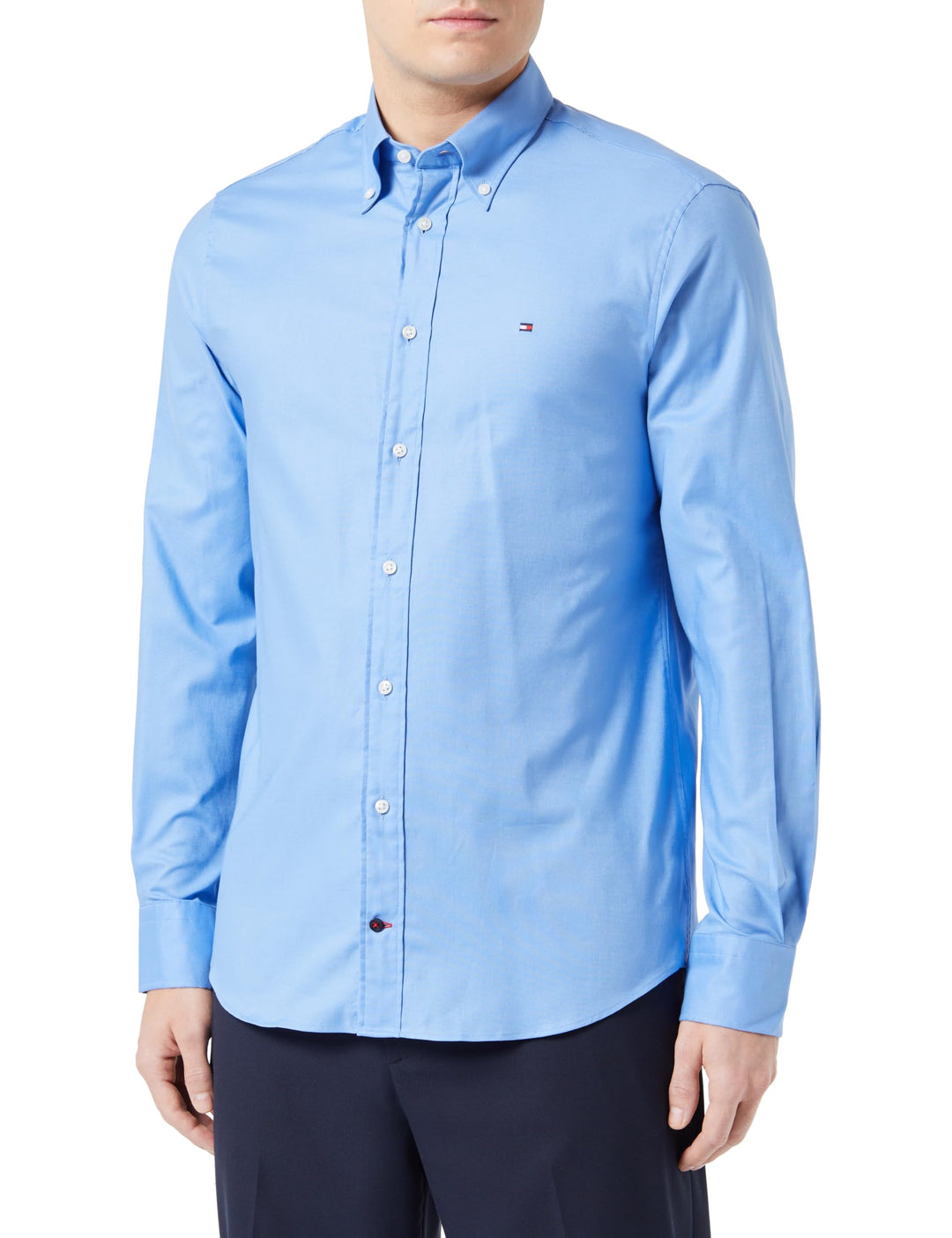 Tommy Hilfiger Herren Hemd Oxford Regular-Fit Langarm 39W Blau (New Shirt Blue), 39W Blau (New Shirt