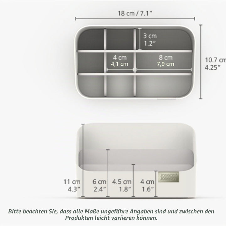 Joseph Joseph Tiered Beauty Make Up Kosmetik-Organizer mit Trennwänden Aufbewahrungsbox für Schlafzi