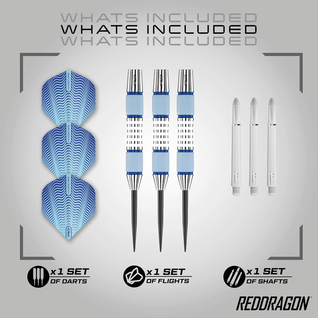RED DRAGON Stag 24g, 26g, 28g oder 30g Professional Tungsten Darts Set mit Flights und Schäfte 26.0