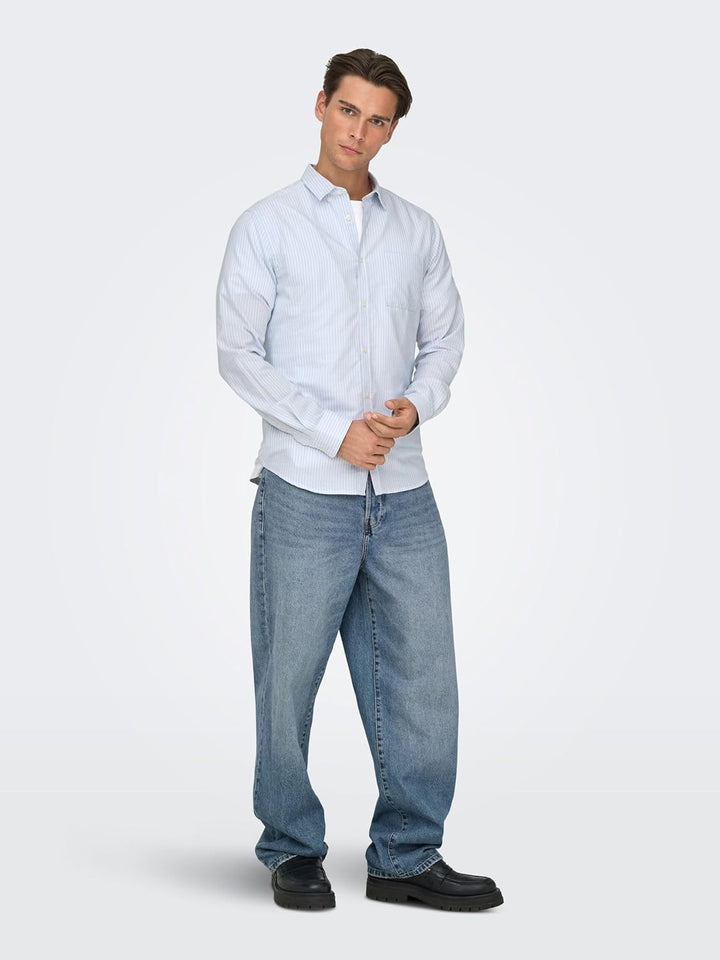 Only & Sons Male Oxford Hemd ONSALVARO Oxford Hemd S Bright White, S Bright White