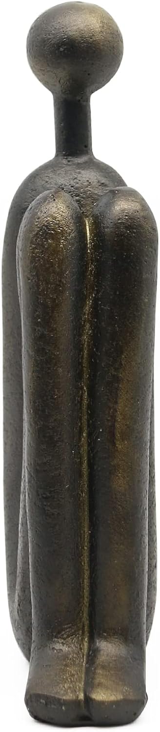 Lukitas Thinker Dekorative Buchstützen, Rutschfester Buchhalter, Buchstützen für Regale, Wohnzimmer,
