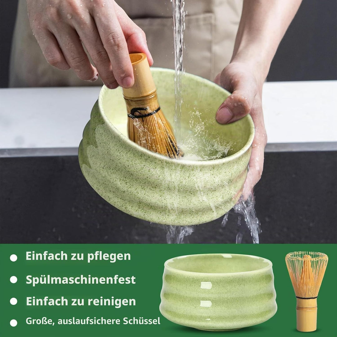 Matcha Set, 8 Stück Matcha Besen Set, Matcha Tea Set,Stylisches Matcha Set, Matcha Schale, Chasen, M