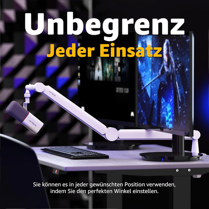 IXTECH Mikrofonarm für Rode Shure Sm7b Blue Yeti Hyperx Quadcast Gaming Mikrofon Halterung Mikrofons