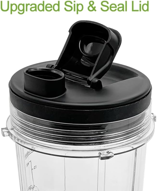 Mixer Becher und Deckel Zubehör für Ninja Küchenmaschine Auto-iQ BN750EU BN495EU BN800EU TB301EU TB4