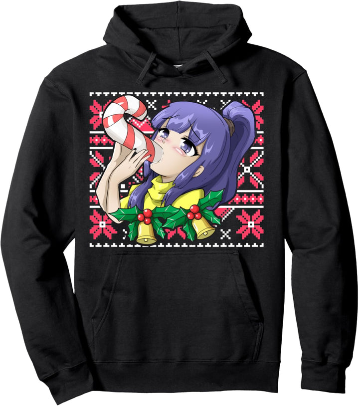 Ugly Christmas Otaku Ahegao Weihnachten Ecchi Etchi Hentai Pullover Hoodie
