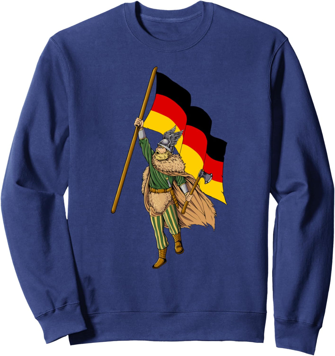 Germanen Krieger mit Flagge - Deutschland Sweatshirt