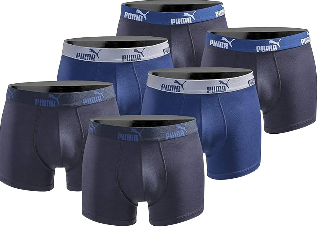 PUMA Boxershort 6er Pack Herren Basic Black Limited Edition New True Blue S, New True Blue S