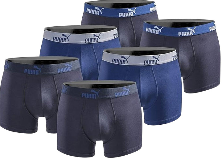 PUMA Boxershort 6er Pack Herren Basic Black Limited Edition New True Blue S, New True Blue S