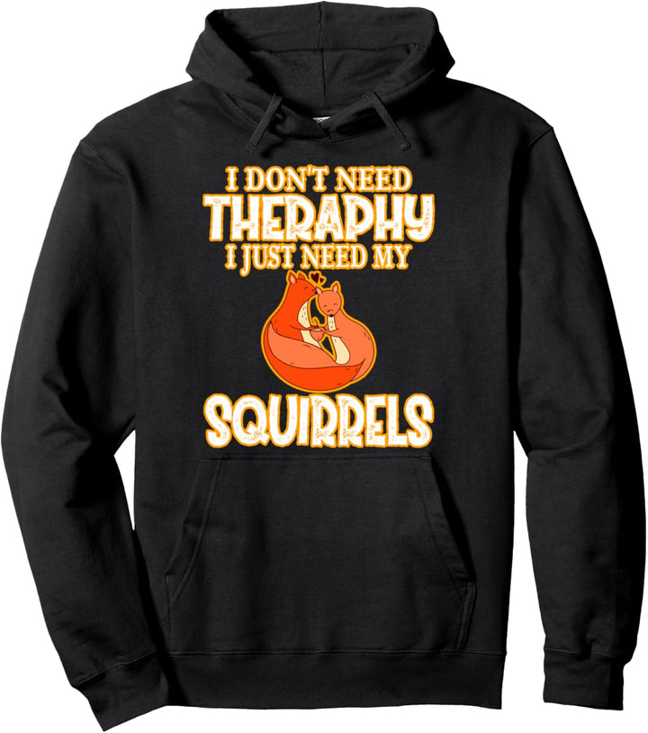 Squirrel Eichkätzchen Therapie Geschenk Eichhörnchen Pullover Hoodie