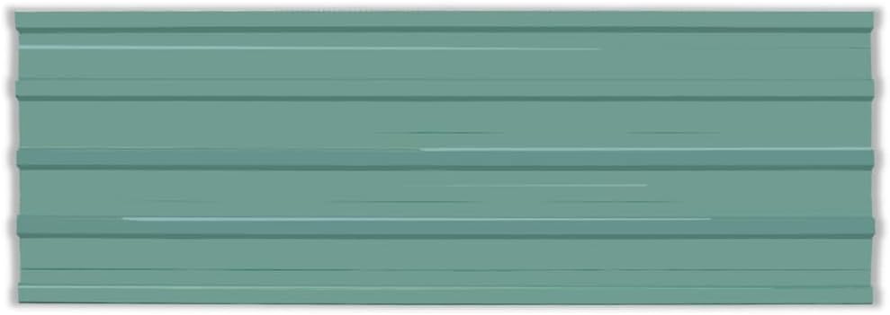 vidaXL Dachpaneele, 12 Stück, Stahl, pulverbeschichtet, Grün, 100 x 36 cm 12 Paneles - 129 x 45 cm G
