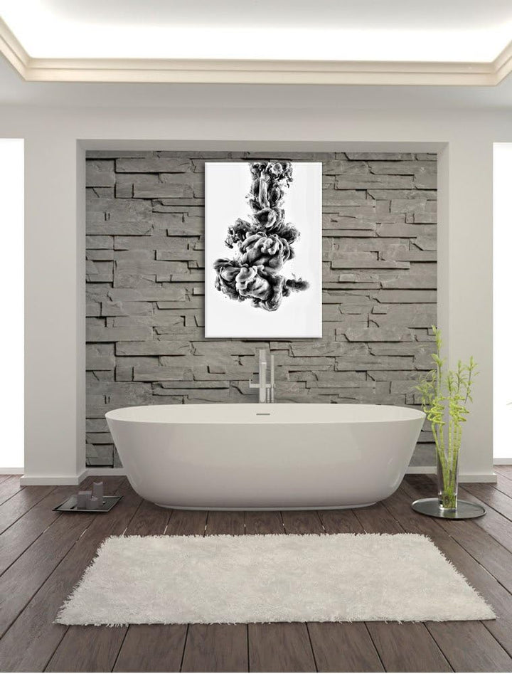 Pixxprint Monocrome, Abstrakt Art, Bunter Qualm, Format: 100x70 auf Leinwand, 100x70
