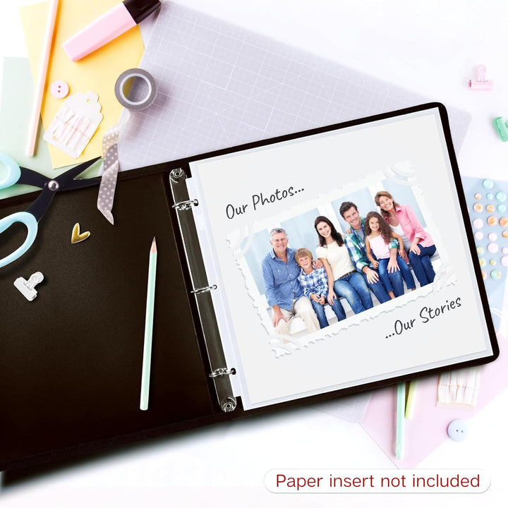 Dunwell Scrapbook-Nachfüllseiten, 30,5 x 30,5 cm, super schwer, passend für 3-Ring-Scrapbooking-Ordn