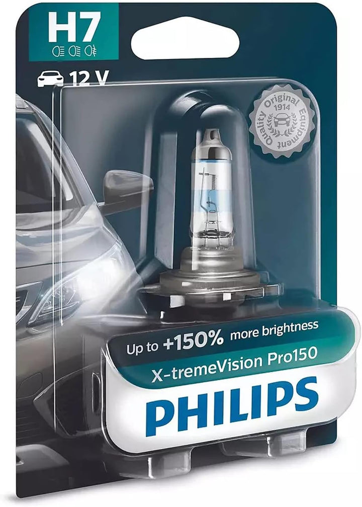 Philips X-tremeVision Pro150 H7 Scheinwerferlampe +150%, Einzelblister 12972XVPB1 Single blister Sin