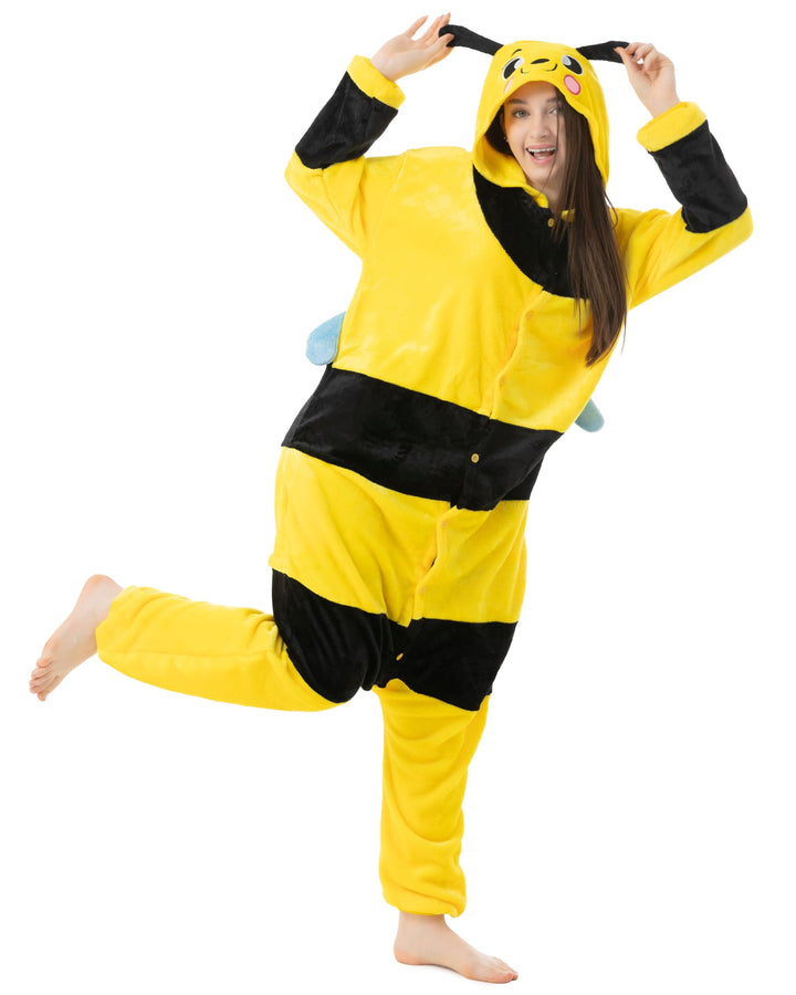 Katara Plüsch Kostüme/Onesies für Erwachsene, (Herren, Damen, Unisex) S Biene, S Biene
