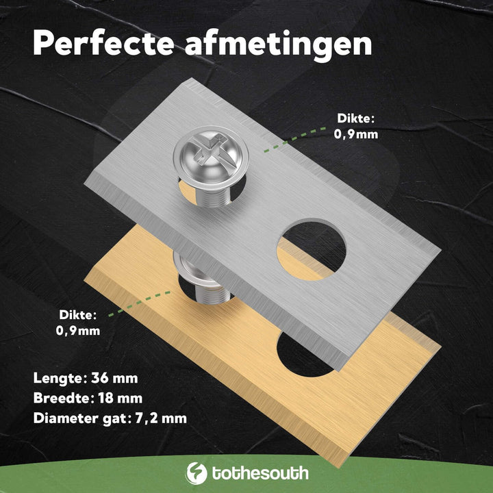 90x To the South® Mähroboter Klingen Titan passend für Worx Landroid L WR155E - 90 Stück, 90 Stück