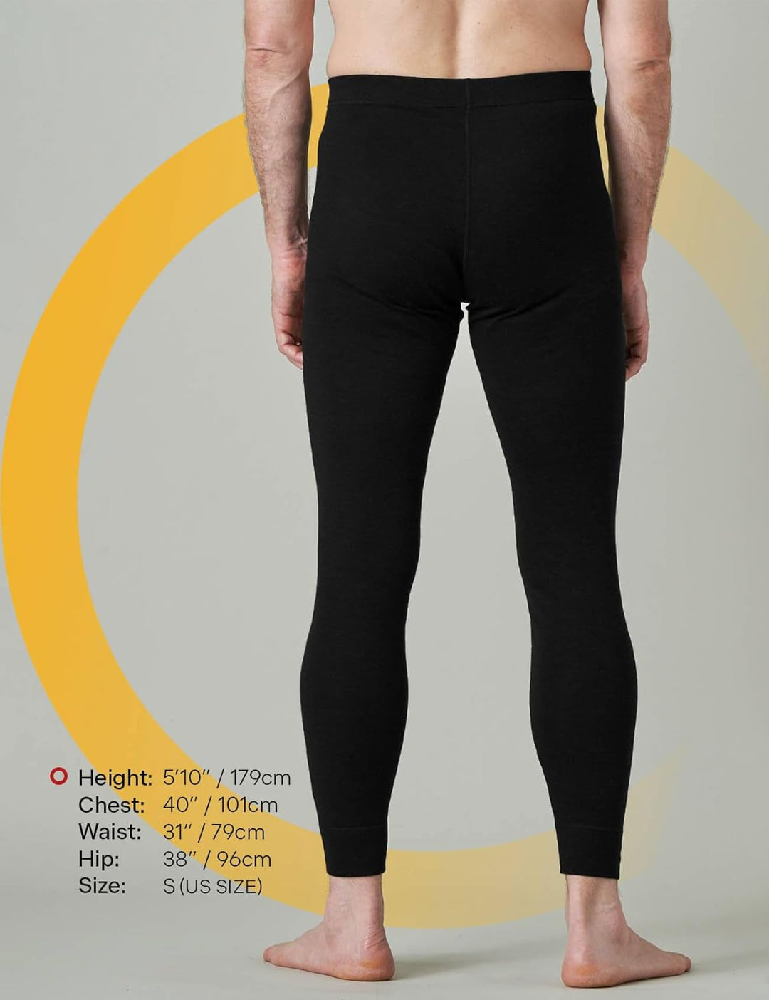 LAPASA Herren 100% Merinowolle Thermounterhosen, Premium Merino Wolle Unterhosen Thermounterwäsche (