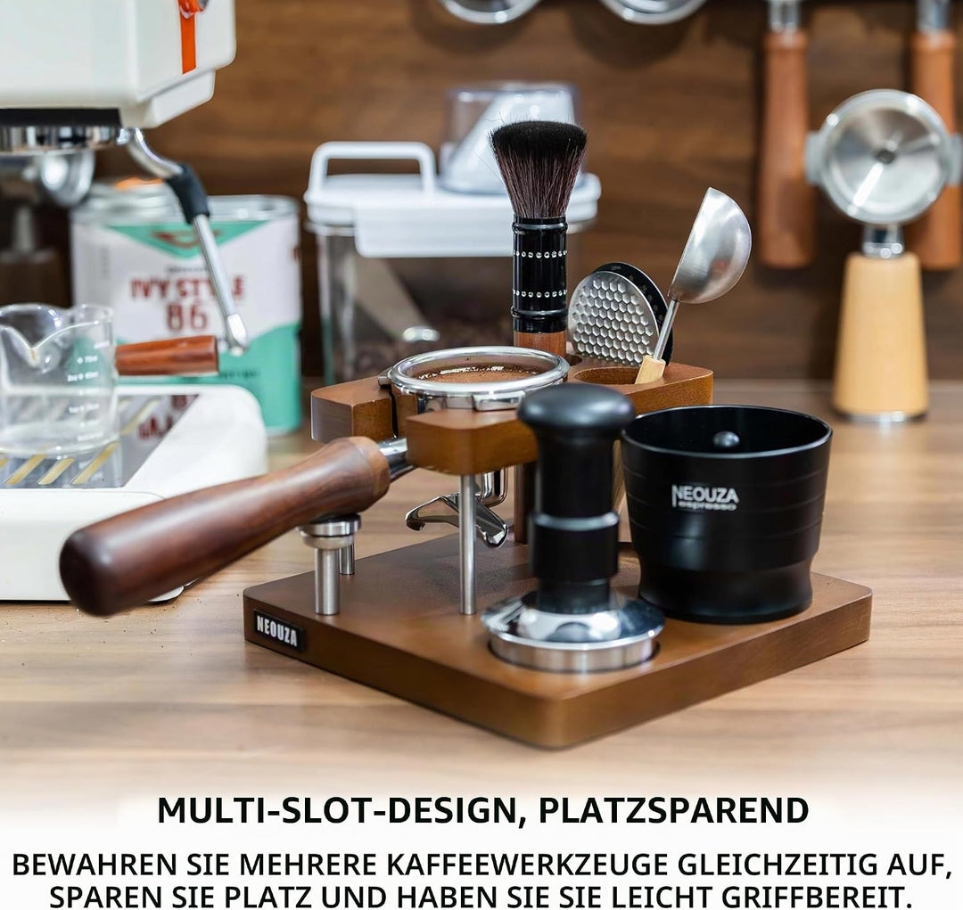 NEOUZA Espresso-Tamper-Organizerstation für 51/53/58 mm Tamper-Verteiler, Siebträger-Halter, Stopfma