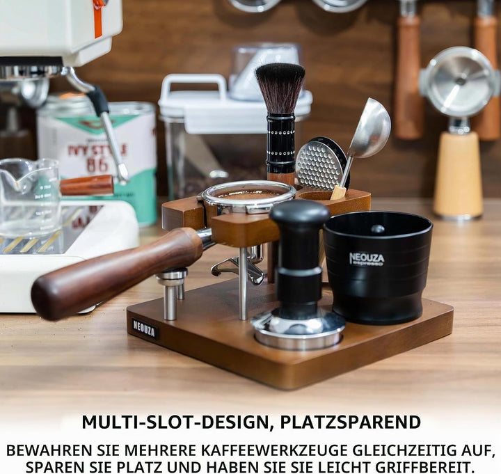 NEOUZA Espresso-Tamper-Organizerstation für 51/53/58 mm Tamper-Verteiler, Siebträger-Halter, Stopfma