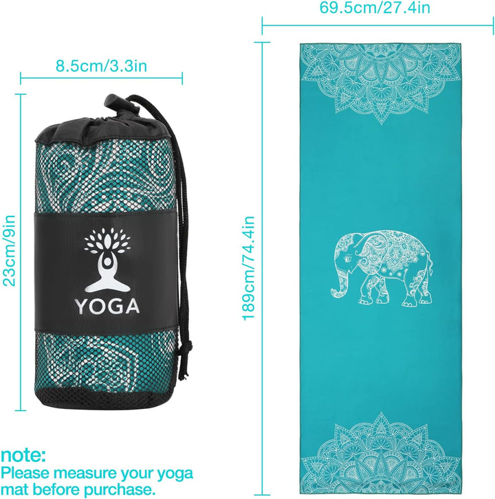MoKo Yogamatten Handtuch, rutschfest Yoga Handtuch Auflage für Yogamatte Schweissabsorbierend Saugfä