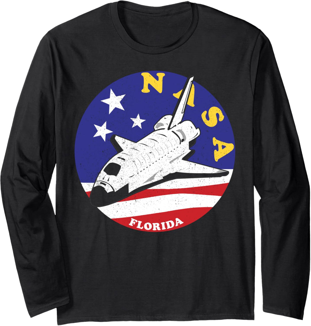 NASA Florida Space Shuttle Round Patch Langarmshirt