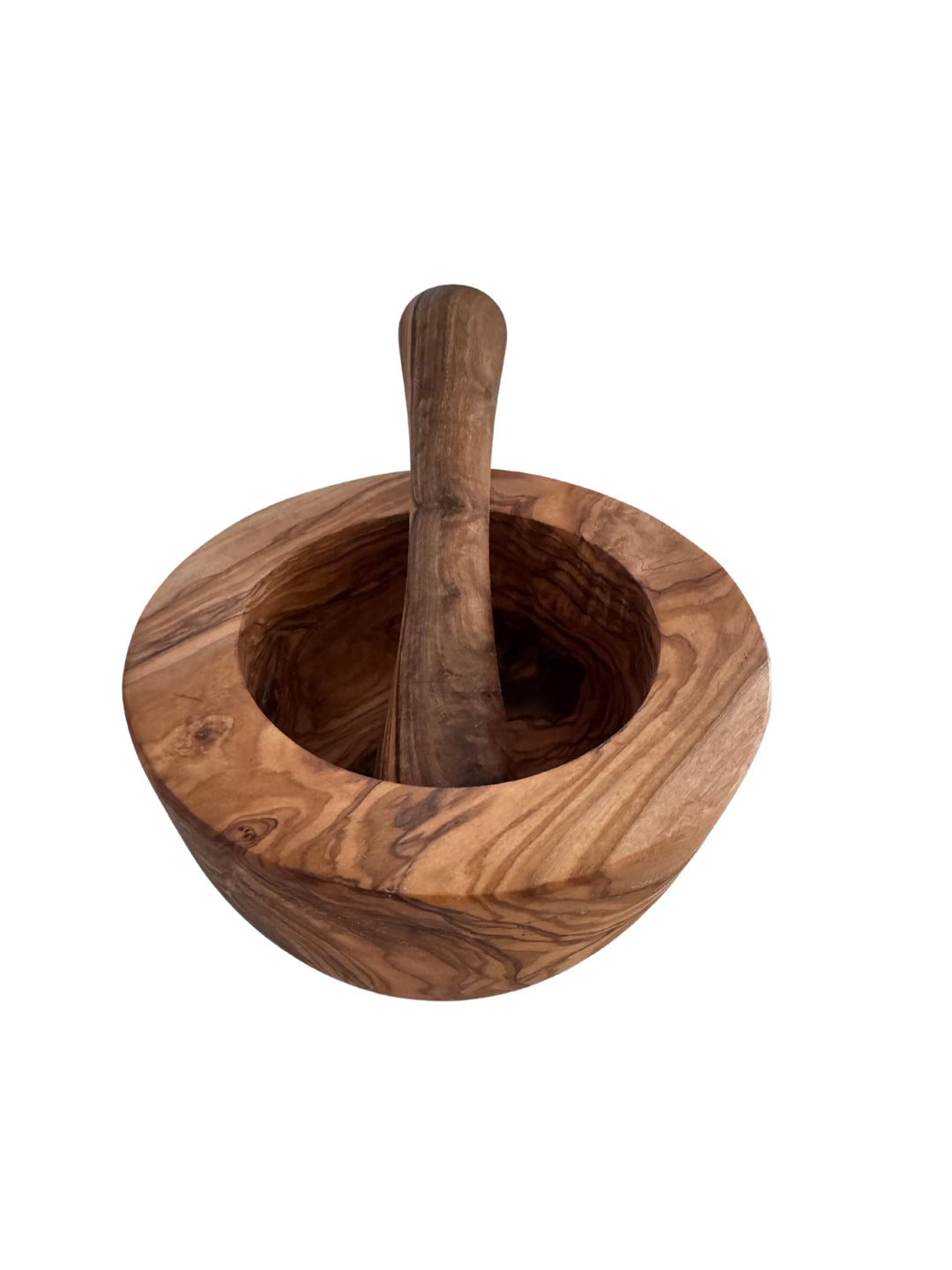 SmokeMax® / Olivenholz Mörser und Stössel Set/Holzmörser/Kräutermörser/Gewürzmörser/ca. 14cm