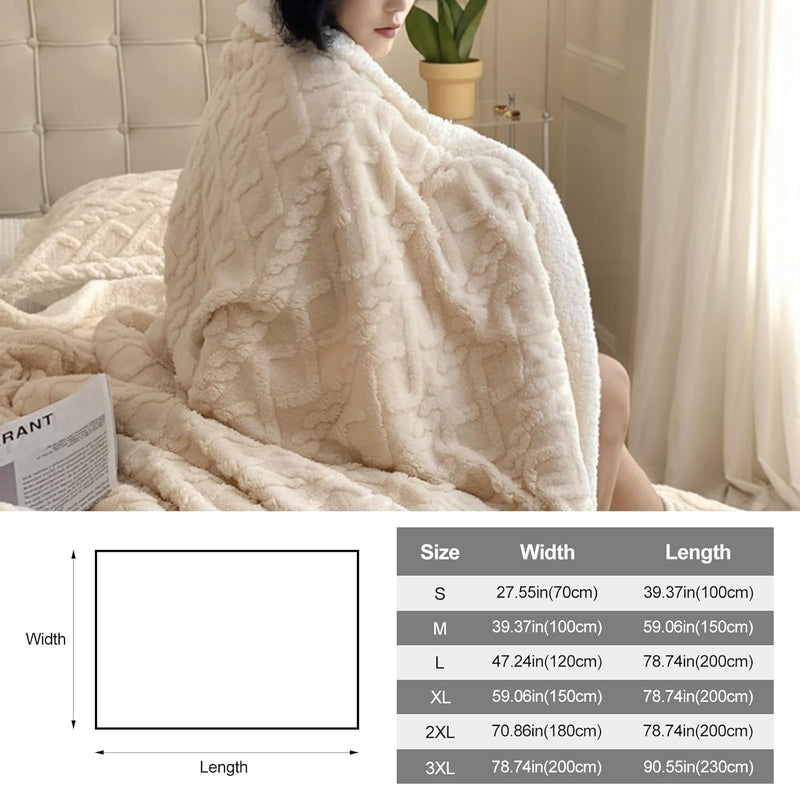 Ergocar Flauschige Kuscheldecke, Sofadecke Doppelgesicht Dicke Decke, Dicke Warme Sherpa Fleece Plüs