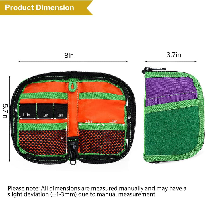 VIPERADE VE10 EDC Pouch Kleine Werkzeugtasche mit 10 Fächern, EDC Tasche mit Klettfläche für DIY Pat