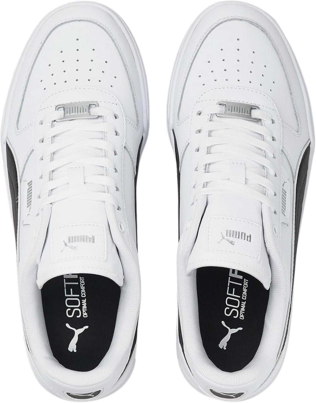 Puma Unisex Puma Caven 2.0Sneaker 41 EU Dime White Black Silver, 41 EU Dime White Black Silver