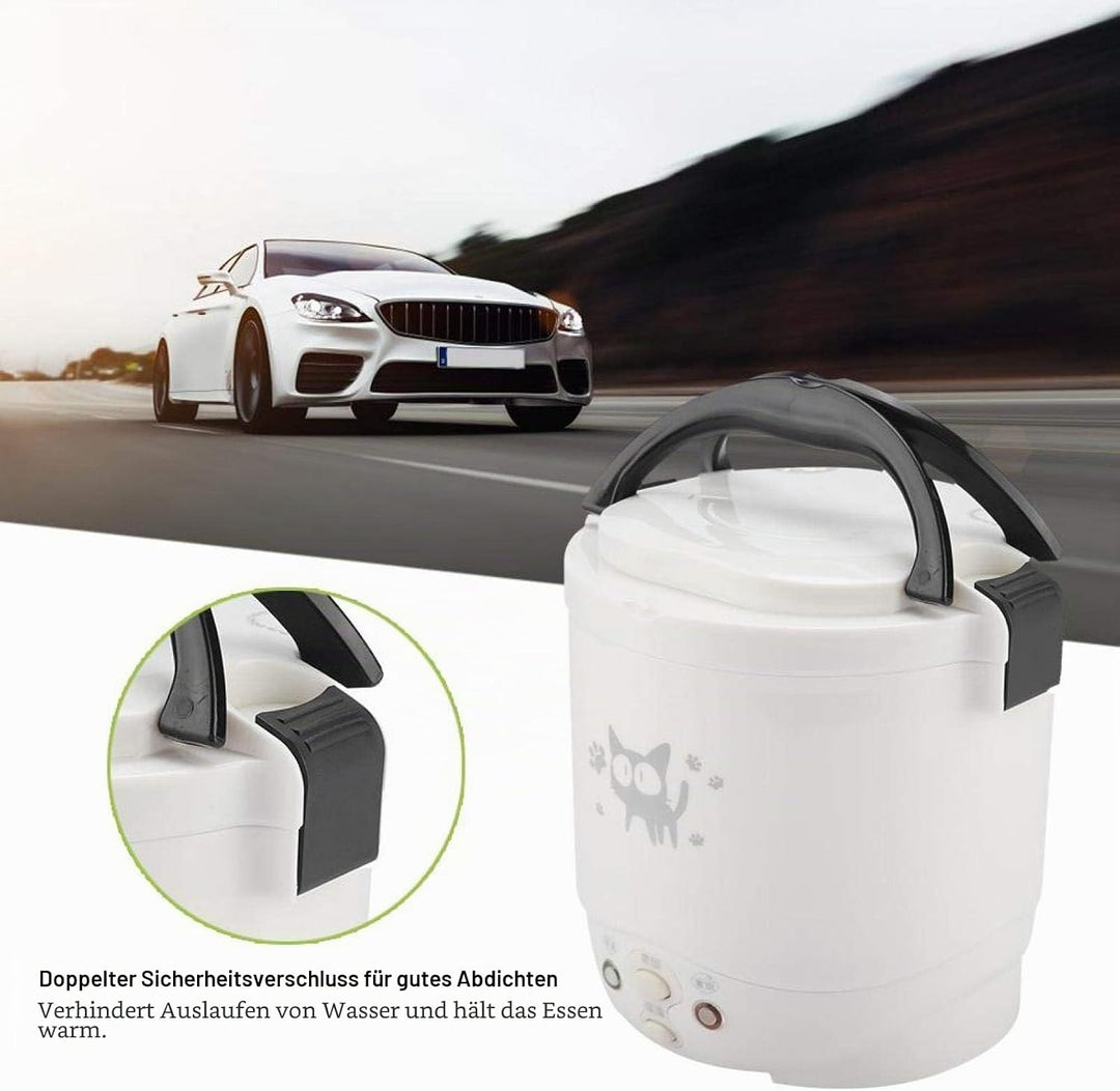 Mini Reiskocher, Elektrische Brotdose Tragbarer Reise Reiskocher für Auto Multifunktionaler elektris