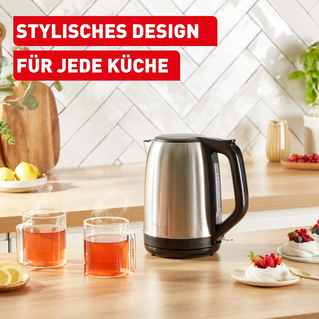 Tefal Subito Wasserkocher, 1,7 Liter Fassungsvermögen für bis zu 7 Tassen, Ein-Tassen-Indikator, ein