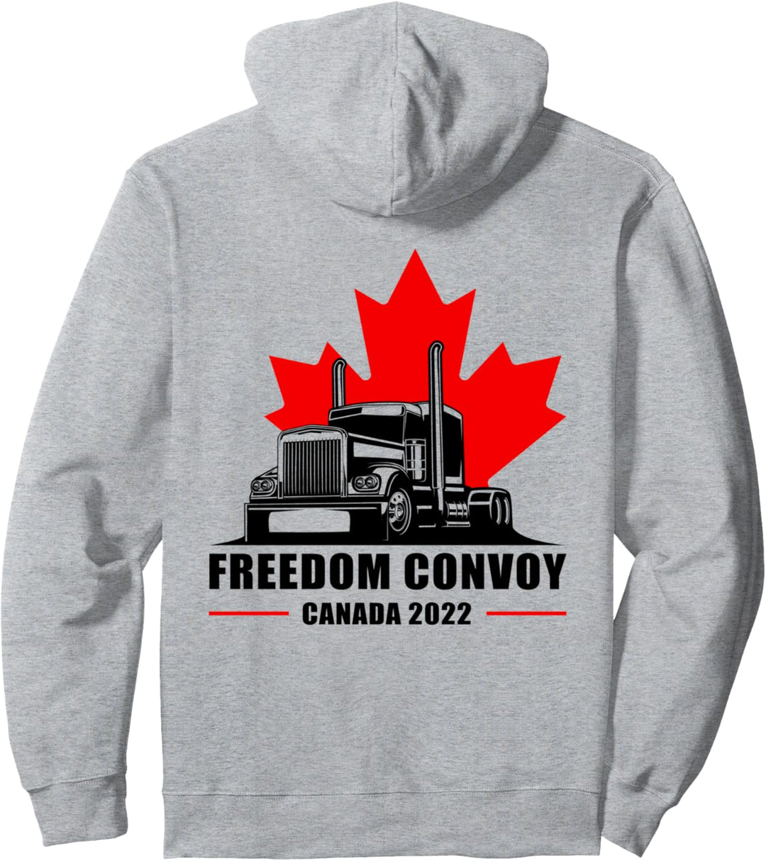Freedom Convoy 2022 United Canadian Patriot Truckers Support Pullover Hoodie