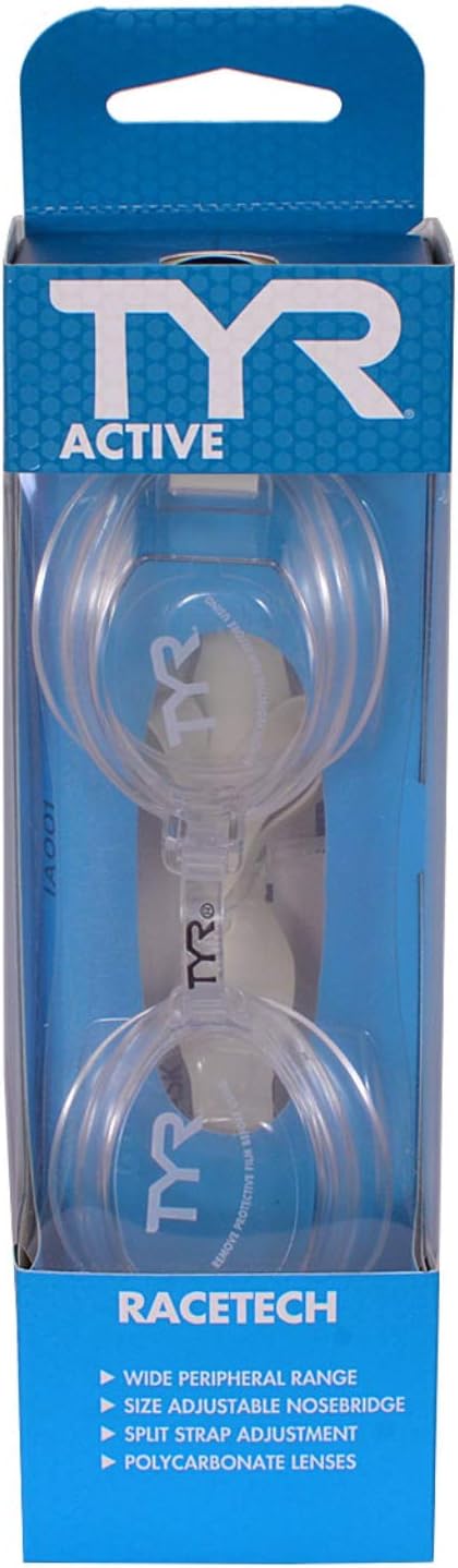 TYR Racetech Schwimmbrille farblos, farblos