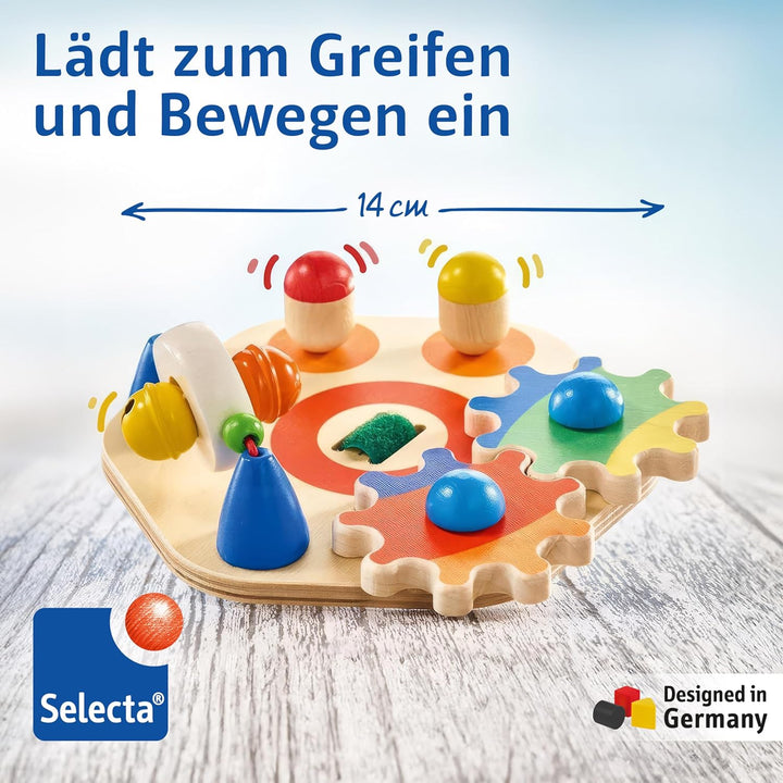 Selecta 62036 Minitivity, Motorikspielzeug, 1 Jahr to 3 Jahre, aus Holz, 14 cm Single, Single