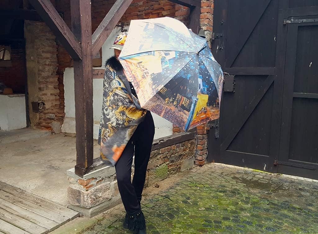 VON LILIENFELD Regenschirm Vincent van Gogh: Nachtcafé Auf-Automatik Damen Herren Kunst Stabil Stock