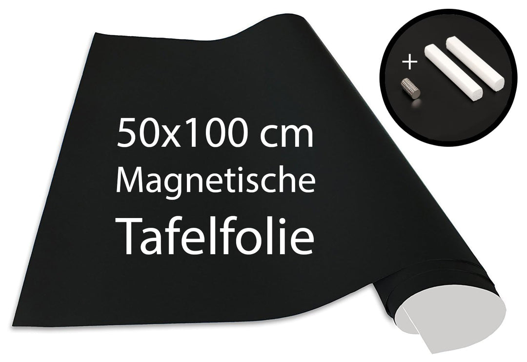 Cuadros Lifestyle Tafelfolie 100 x 50 cm | Magnetisch und selbstklebend - Vinyl- Kreidefolie | Magne