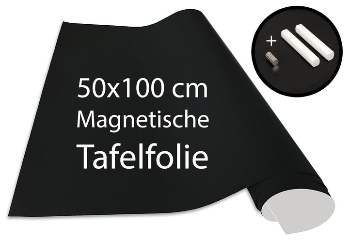 Cuadros Lifestyle Tafelfolie 100 x 50 cm | Magnetisch und selbstklebend - Vinyl- Kreidefolie | Magne