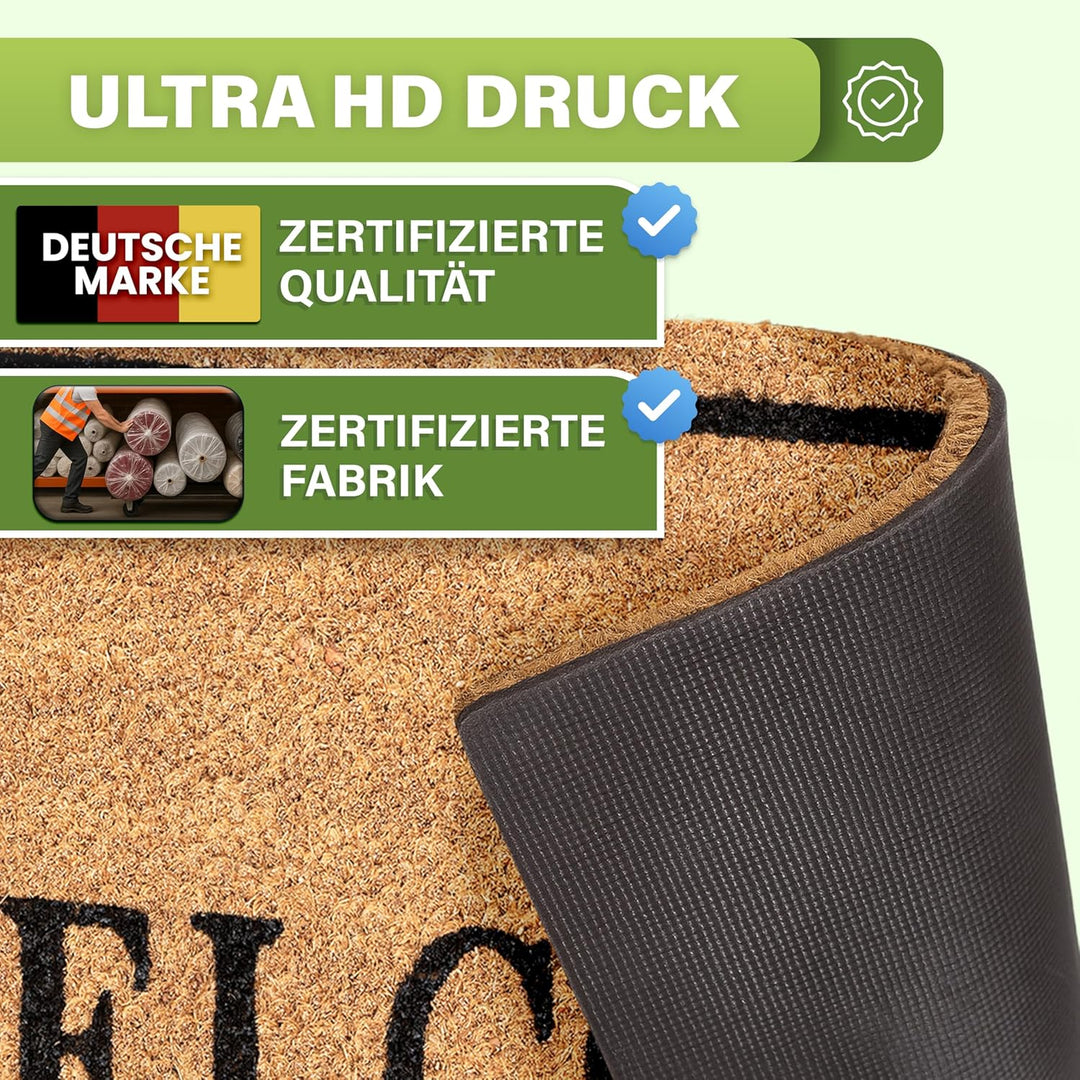 Bodenständig® Fussmatte Kokos [Wetterfest] - extrem robust - Fussabtreter aussen - die Kokosmatte Fu
