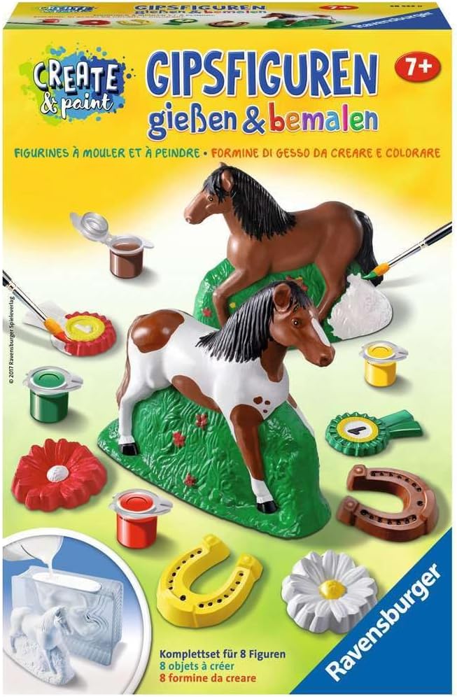 Ravensburger Gipsfiguren giessen und bemalen 28522 - Pferd Kinder ab 7 Jahren
